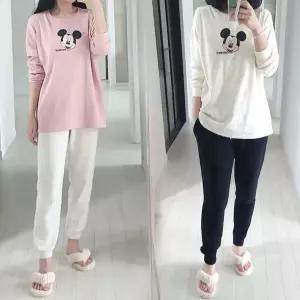 [보리보리/보리맘]작은 얼굴 미키 수유티 순면 수유 티셔츠 긴팔 수유복