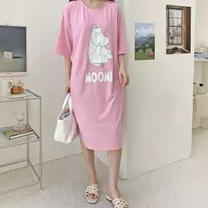 [보리보리/보리맘]무민 반팔 수유 원피스 빅사이즈 여름 수유복 잠옷