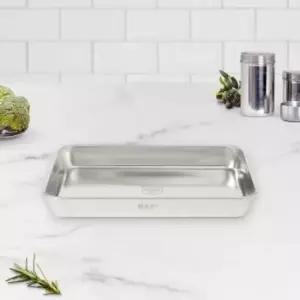 올인쿡사각스텐트레이 23.5x17.5cm)식당스텐쟁반 철제트레이 스텐쟁반 철쟁반 스텐접시