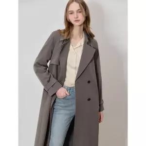 [쉬즈미스]SHESMISS)] 럭스 클래식 더블 트렌치코트 (택가격: 458000원)