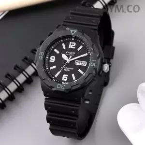 [카시오] MRW-200H-1B2 다이버룩 회전베젤 데이데이트 스포츠 남자 우레탄 시계c