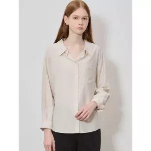 [쉬즈미스]심플 실루엣 오픈카라 새틴 셔츠 택가격 178000원 _P407236119