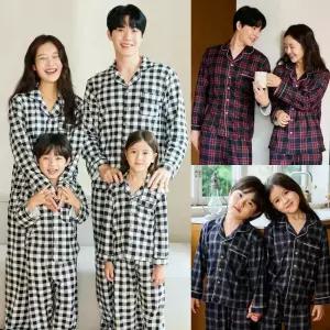 겨울 양면 피치기모잠옷 가족 커플 아동 주니어 홈웨어 파자마