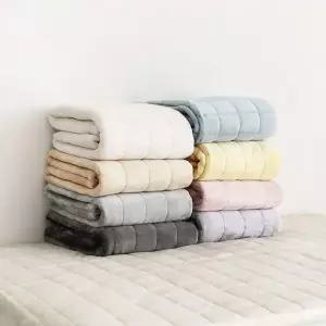 [보리보리/아망떼]소울메이트 고정밴드 플란넬극세사 침대패드SS/Q/K 8color