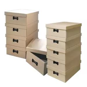 무지뚜껑식 정리함 10장 종이 리빙박스 수납함 의류 장남감 보관함