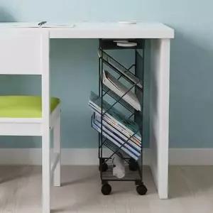 히키스 스틸 트롤리 이동식 책꽂이 매장 공간활용 북카트 책상밑수납 HTB1