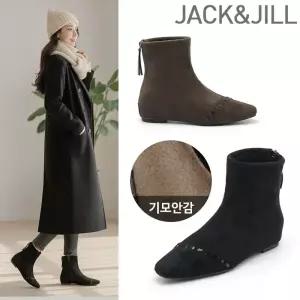 잭앤질 키높이속굽 기모 스판 앵클부츠(JD5761)