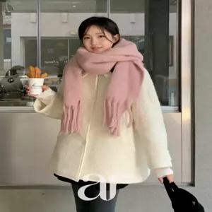 울함유누빔안감 울 부클 싱글 하프코트 데이트룩 출근룩 하객룩 모임룩 연말룩 겨울코트 ct1621