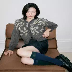 [ZOOC] 알파카 블렌드 라운드 가디건 (Z254KSL017)