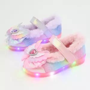 바니비 더블천사 여자 키즈 주니어 털안감 여아 LED 겨울구두