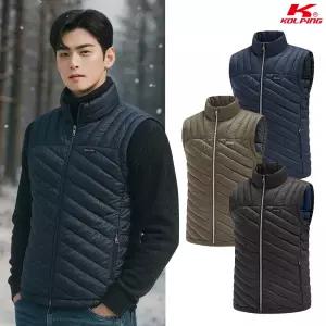 콜핑 2174VK592M 웰론 캐주얼 남자 겨울 등산 경량 패딩 조끼