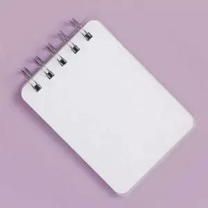 스프링 무지 미니 메모 수첩 7.5x11.5cm 5P 휴대용미니수첩