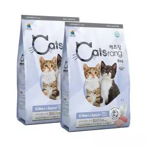 고양이사료 캐츠랑 키튼앤주니어 8kgx2개 어린고양이 전용 캣츠랑 단백질원 90% 이상
