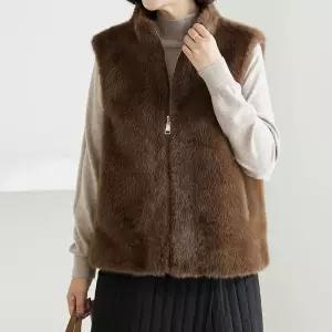 김여사 [빅사이즈](겨울신상)(~88) 메티 하이넥 퍼 조끼 5VE511105