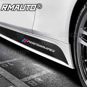 5D 실제 탄소 섬유 M 성능 사이드 스커트 씰 스트라이프 바디 키트 자동차 스티커 BMW G30 E90 E92 E93 F20