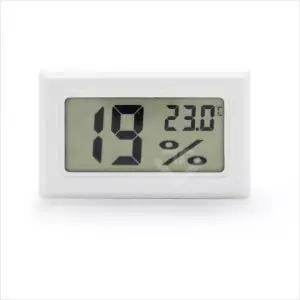 화이트 미니 온습도계 파충류 디지털온도계 소형 사각 밤온 방온 작은온 거북이습
