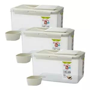 코멕스 밥맛이 좋아지는 신선 다용도쌀통 10kg X 3개