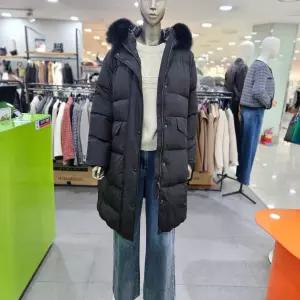 시슬리/애플아울렛/폭스퍼 후드 롱 덕다운 패딩 SAPD85461