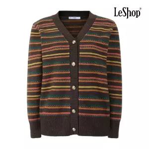 [롯데백화점]르샵 컬러풀 라인 Y버튼 니트 가디건 BPBKC014A