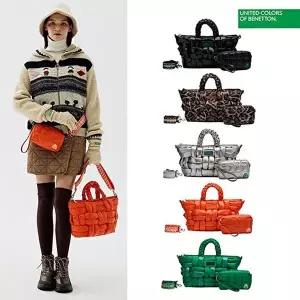[베네통]BENETTON 레제로 패딩 토트백 3종 세트