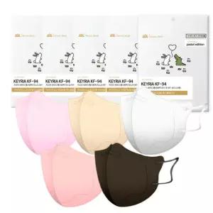 키리아 아바 새부리형 KF94 마스크 컬러5종 단일컬러 200매(소형)