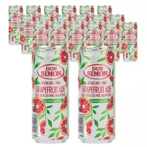 돈시몬 착즙 스파클링 자몽 에이드 탄산음료수 20개(330mlx20개) 착즙주스+탄산수