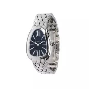 [중고명품] 실버 블랙 세르펜티 세두토리 쿼츠 스틸 시계 25mm