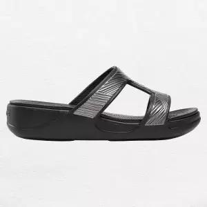 [크록스]여성 샌들 /V2- 207144-001 / Womens Crocs Monterey Metallic Slip-On Wedge Black