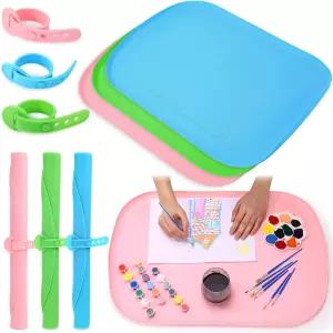 레몬로드 3팩 공예용 실리콘 아트 매트 24인치 x 16인치 용 페인팅 깔끔하게 그림을 그릴 수 있습니다.