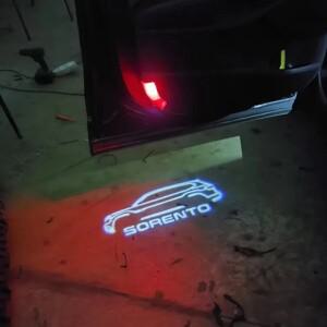 기아 쏘렌토 2015 2016 2017 2018 2019 2020 2021 2022용 LED 자동차 도어 라이트 웰컴 프로젝터 코티스 고