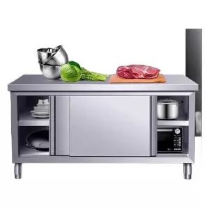 304 스텐 아일랜드 식탁 하부장 조리대 작업대 테이블 베이킹 수납 캐비넷