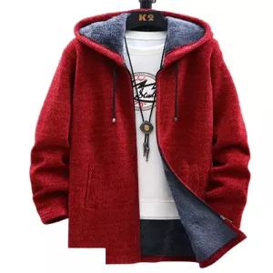 양털후드집업가을겨울 까마귀 롱 양털 울 스웨터 풀오버 가디건 지퍼 코트