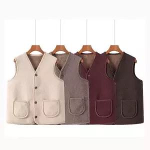 조끼 겨울 뽀글이 베스트 엄마 빅사이즈 수면 여성 방한 포켓 따뜻한 양털 필수템