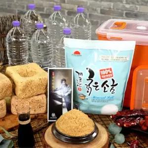 최명희명인 안동제비원 전통 메주 세트 (메주 4.7kg+천일염 2.5kg+고추+대추X3+숯+생수2LX6+누름독 22L)