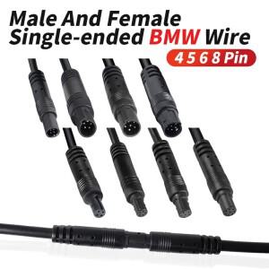BMW 호환 차량용 구리 4 5 6 8핀 암수 연결 케이블 주행 기록 장치 후방 카메라 비디오 신호 연장선