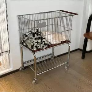 스텐 빨래 빨레 대형 철제 세탁 바구니 런드리트롤리