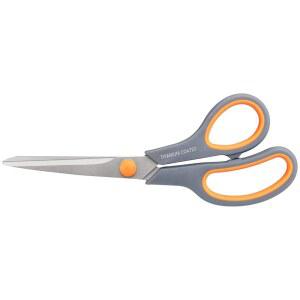 가위 8인치 다목적 티타늄 코팅 견고한 날카로운 오른손/왼손잡이 컴포트 그립 손잡이 사무실 홈스쿨 재봉 원단 공예 용품 회색