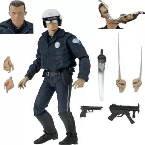 NECA 컬렉터블 얼티밋 T-1000 오토바이 경찰 터미네이터 7인치 스케일 액션 피규어