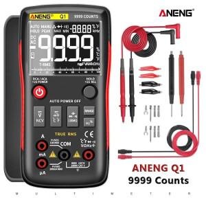 ANENG Q1 멀티미터 DIY 트랜지스터 커패시터 NCV 디지털 9999 아날로그 테스터 트루 RMS 전문가용 LCR 미터