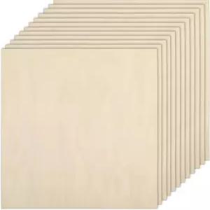 16 팩 배스우드 합판 시트 12 x 1 /5 인치-5 mm 두께 보드 목재 사각 공예 회화 모형 제작 연소 및