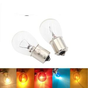 1041X 1156 P21W BA15S BAY15D 자동차  흰색 할로겐 램프 역방향 조명 브레이크 전구 중지 후면 회전 신호