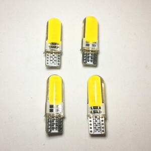 4PCS W5W COB LED T10 led 자동차 마커 라이트 방수 웨지 194 2825 실리카 젤 독서 돔 램프 주차 전구 12V