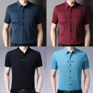 남성 댄스복 셔츠 카라넥 블랙 무대복 라인 상의