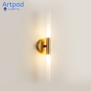 Artpad 금속 튜브 파이프 침실 로비 화장실 거실 욕실 장식 조명에 대 한 빛 벽 Sconce 아래로