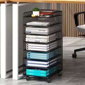 A4보관함 철제 서류함 문서 6단 트레이 블랙 이동식 정리함