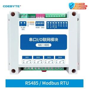 MA01-XACX0440 Ebyte ModBus RTU IO 네트워크 모듈 직렬 포트 포함 PLC RS485 4AI  ADO 4 스위치 출력 워치