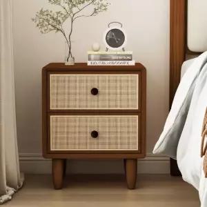 라탄 서랍장 정리케이스 낮은 안방 속옷 수납함 골드손잡이