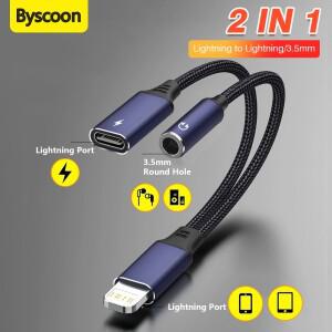 Lightning To 3 5 MM 잭 AUX 케이블 어댑터 iphone 호환 12 13 14 Pro 헤드폰 커넥터 오디오 스플리터 액세