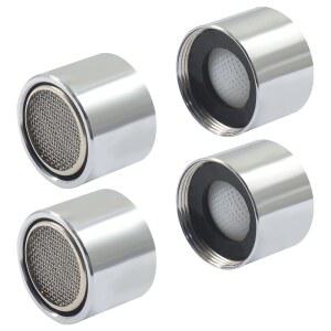 Kyuionty 4개 수도꼭지 에어레이터 55/64인치 여성용 나사산 욕실 주방 싱크대 교체 M22 필터 부착 황동