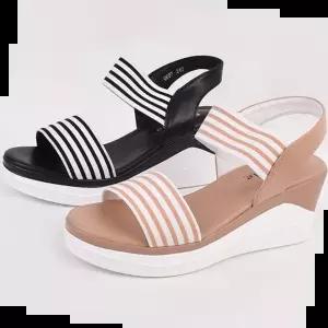 여자쪼리 여름 여성 스트랩 웨지힐샌들 밴딩 가벼운 쌈지 샌달